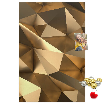 Memobord van kurk met geometrische patronen in bruintinten