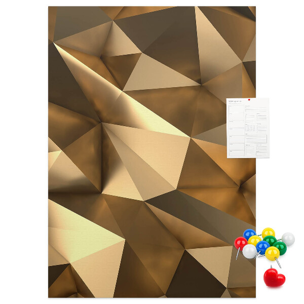 Memobord van kurk met geometrische patronen in bruintinten