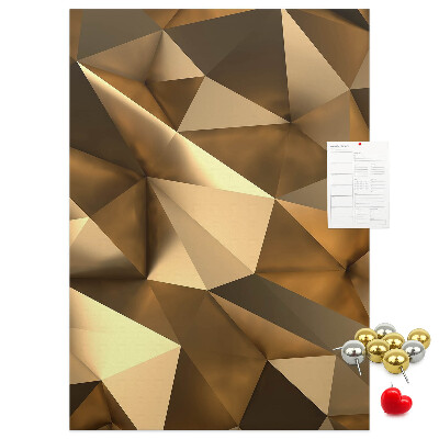 Memobord van kurk met geometrische patronen in bruintinten