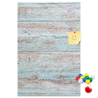 Kurk bedrukken met rustieke planken in pasteltinten