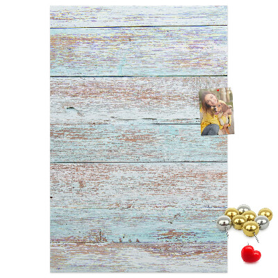 Kurk bedrukken met rustieke planken in pasteltinten