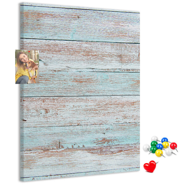 Kurk bedrukken met rustieke planken in pasteltinten