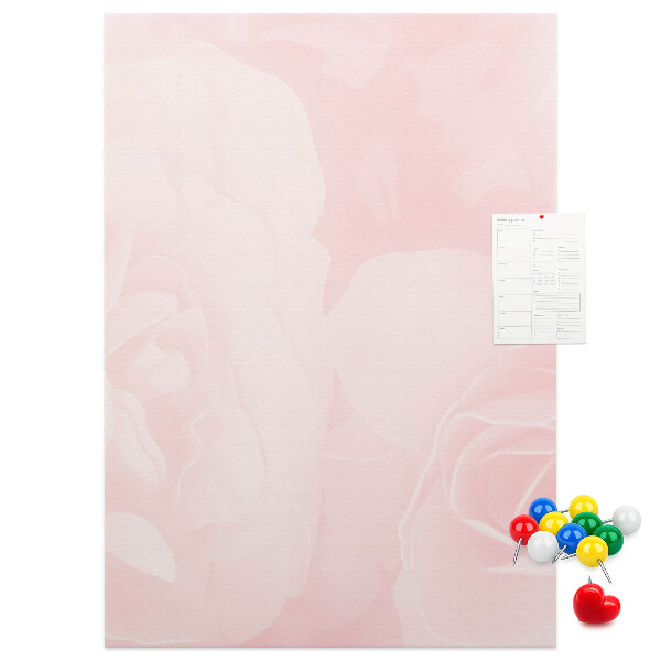 Kurk bedrukken met fijne roze rozen op de achtergrond