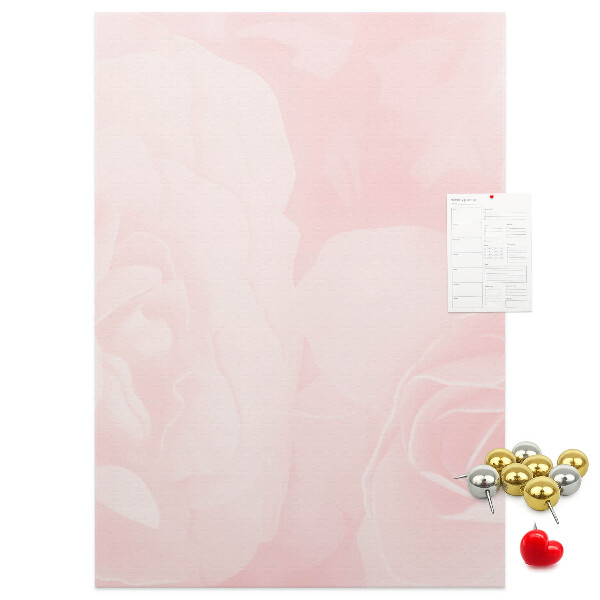Kurk bedrukken met fijne roze rozen op de achtergrond