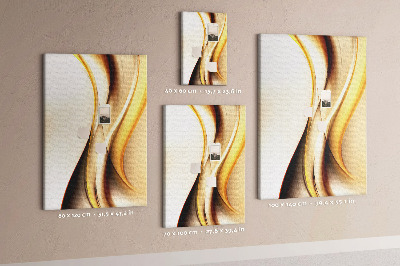 Memobord van kurk met elegante gouden golven op een lichte achtergrond