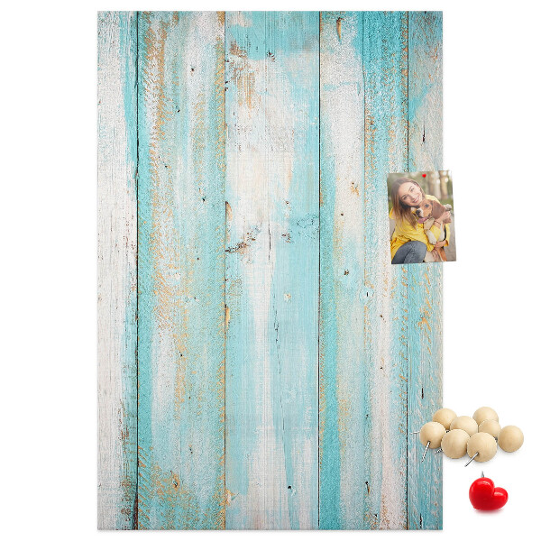 Kurk met bedrukking houtstructuur in blauwe tinten