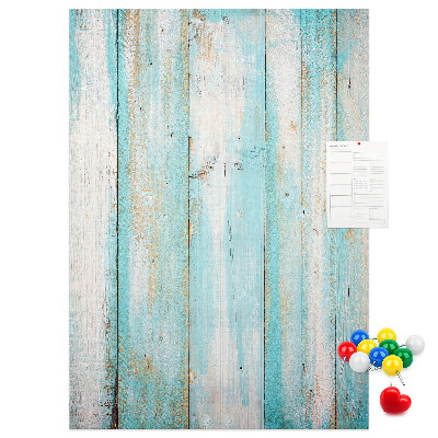 Kurk met bedrukking houtstructuur in blauwe tinten