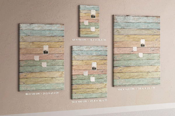 Memobord van kurk in rustieke pastelkleuren