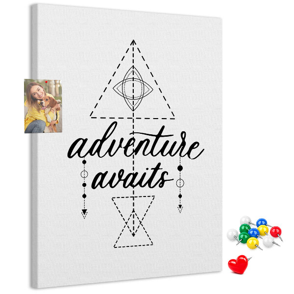 Kurk bedrukken met geometrische symbolen van avontuur en ontdekkingstocht