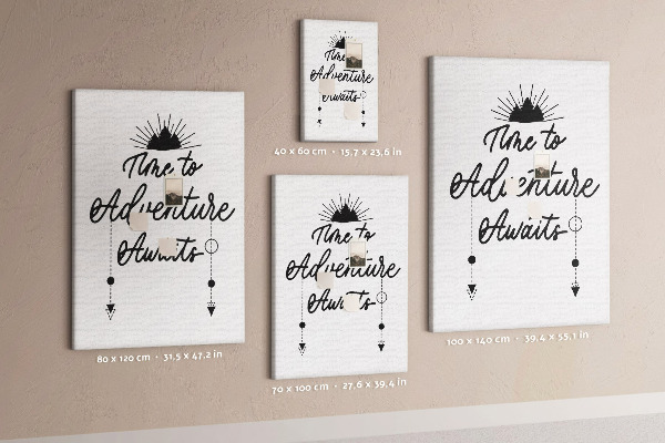 Kurk prikbord met een inspirerende inscriptie over avontuur