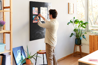 Prikbord van kurk met een zwart-wit verloop
