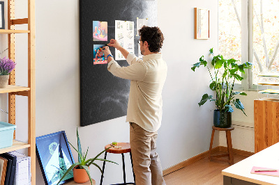 Prikbord van kurk met een zwart-wit verloop