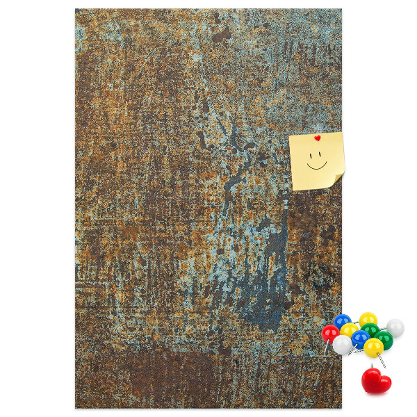 Bedrukt kurk rustieke textuur met blauwe accenten