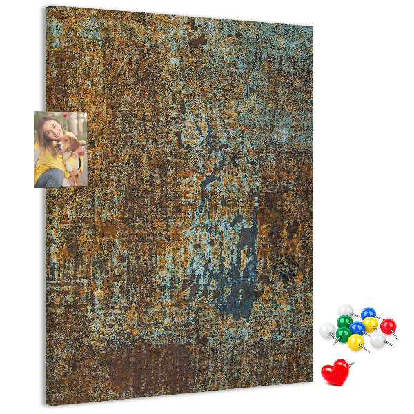 Bedrukt kurk rustieke textuur met blauwe accenten