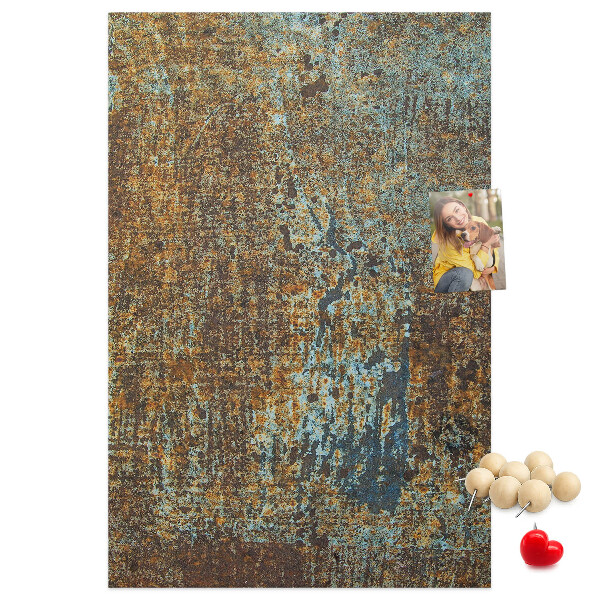 Bedrukt kurk rustieke textuur met blauwe accenten