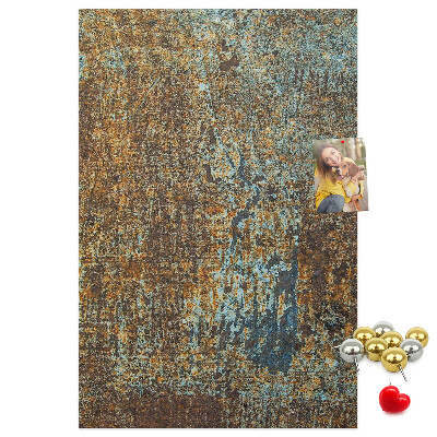 Bedrukt kurk rustieke textuur met blauwe accenten