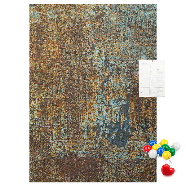 Bedrukt kurk rustieke textuur met blauwe accenten