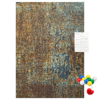 Bedrukt kurk rustieke textuur met blauwe accenten