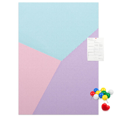Memobord van kurk geometrische vormen in pasteltinten