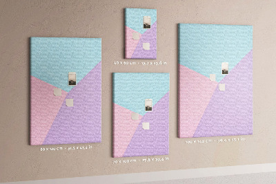 Memobord van kurk geometrische vormen in pasteltinten