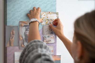 Memobord van kurk geometrische vormen in pasteltinten