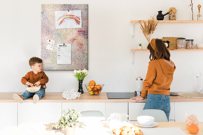 Kurk bedrukken met fijne pastelkleurige vlekjes op de achtergrond