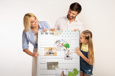 Kurken memobord met een cactus in een pot als to-do-lijst