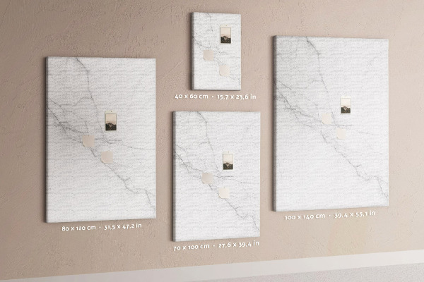 Kurk met bedrukking marmerpatroon in subtiele tinten