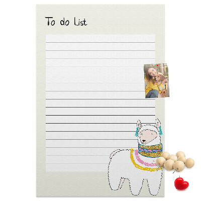 Notitieboekje met lama en patronen bedrukt met eigen ontwerp