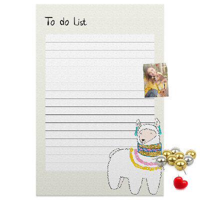 Notitieboekje met lama en patronen bedrukt met eigen ontwerp