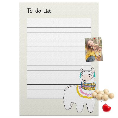 Notitieboekje met lama en patronen bedrukt met eigen ontwerp