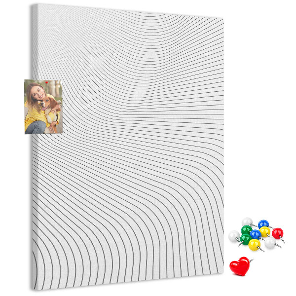 Kurk bedrukken met een monochroom patroon van golvende lijnen