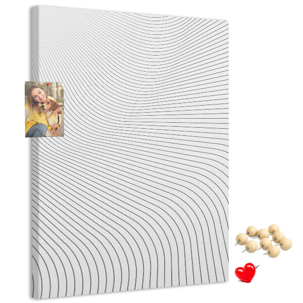 Kurk bedrukken met een monochroom patroon van golvende lijnen