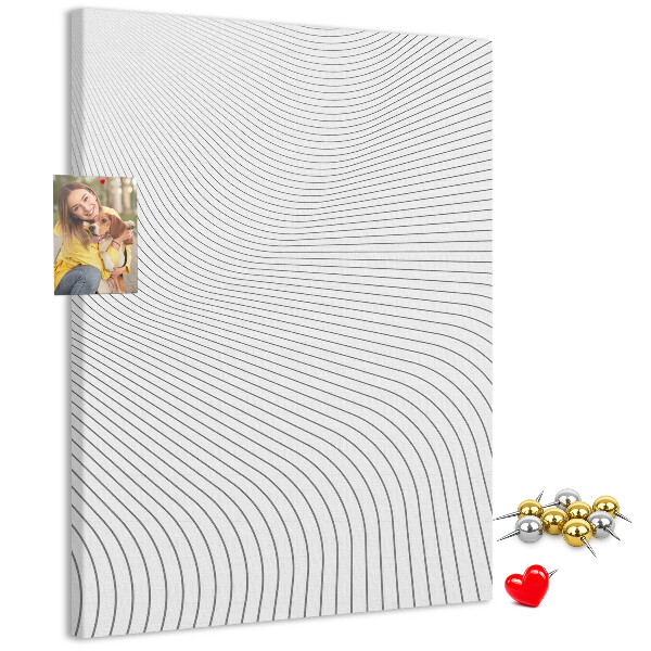 Kurk bedrukken met een monochroom patroon van golvende lijnen