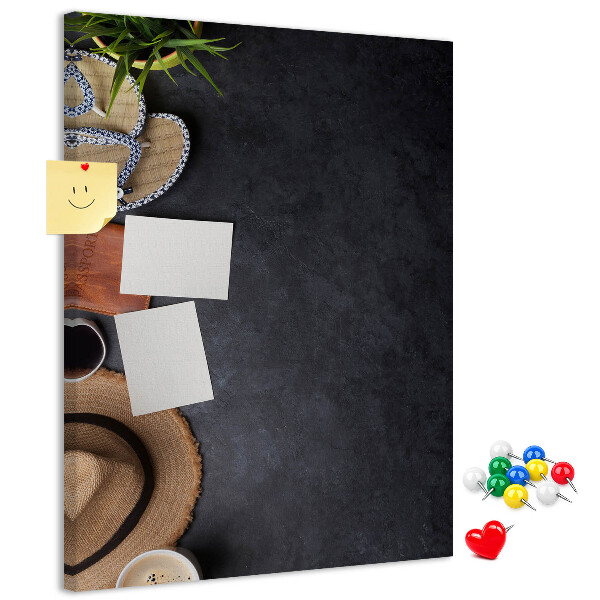 Memobord van kurk stijlvolle indeling met natuurlijke accenten