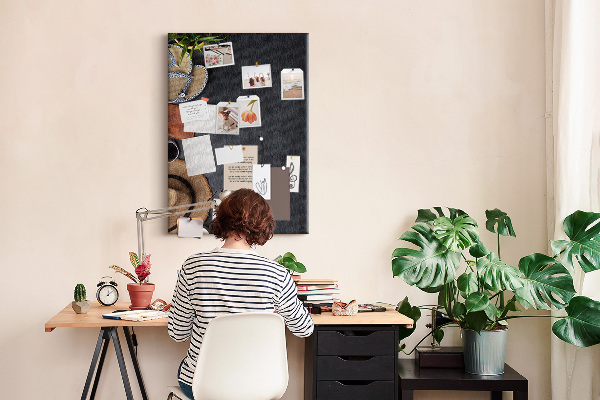 Memobord van kurk stijlvolle indeling met natuurlijke accenten