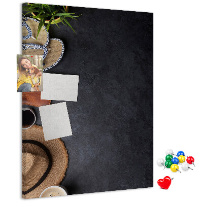 Memobord van kurk stijlvolle indeling met natuurlijke accenten
