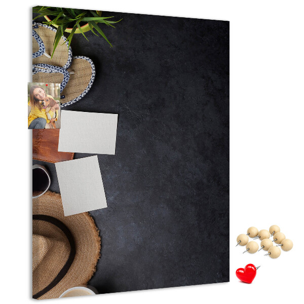 Memobord van kurk stijlvolle indeling met natuurlijke accenten