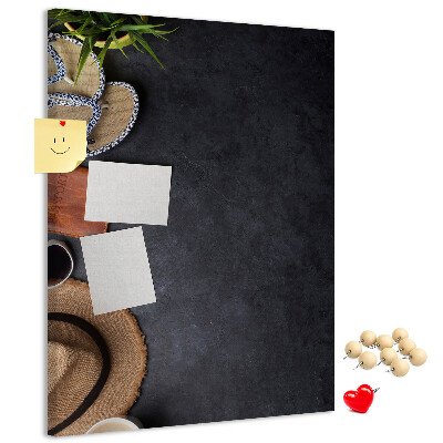 Memobord van kurk stijlvolle indeling met natuurlijke accenten