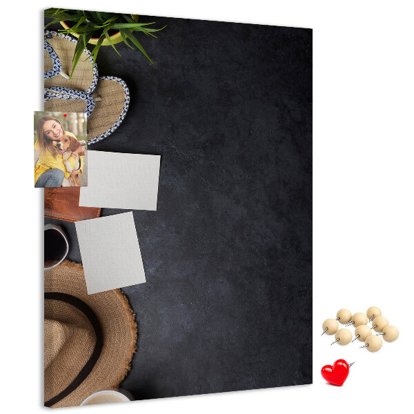 Memobord van kurk stijlvolle indeling met natuurlijke accenten