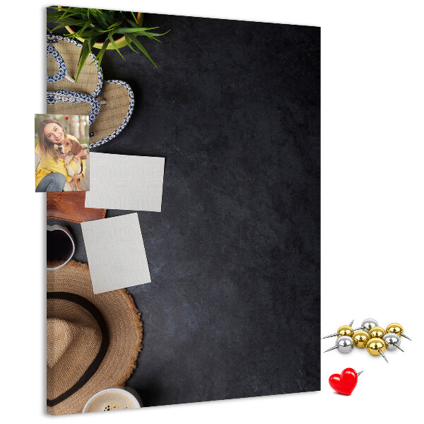 Memobord van kurk stijlvolle indeling met natuurlijke accenten
