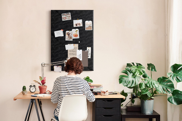 Kurk bedrukken zwart schoolbord met een minimalistisch design