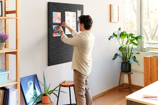 Kurk bedrukken zwart schoolbord met een minimalistisch design