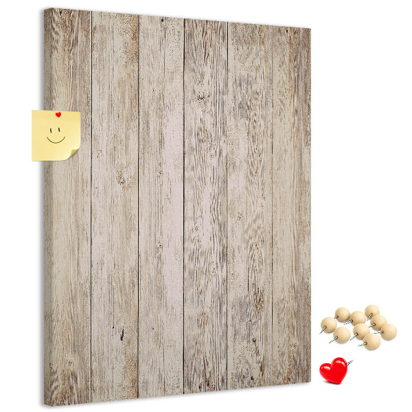 Kurken memobord rustieke plank in natuurlijke tint