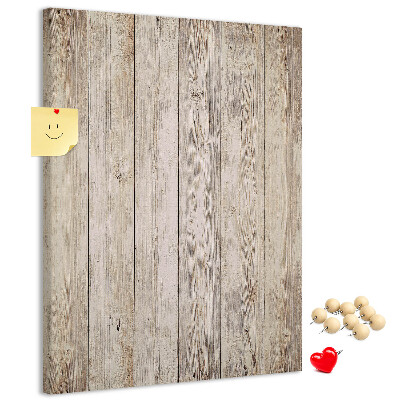 Kurken memobord rustieke plank in natuurlijke tint