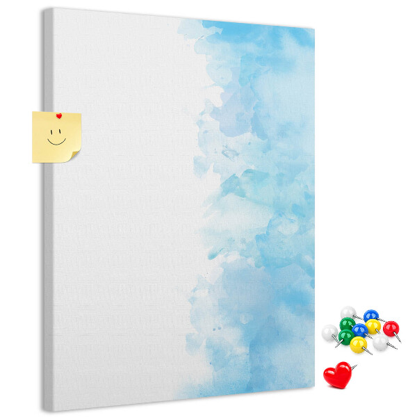 Kurk bedrukken fijne blauwe aquarelverf op canvas