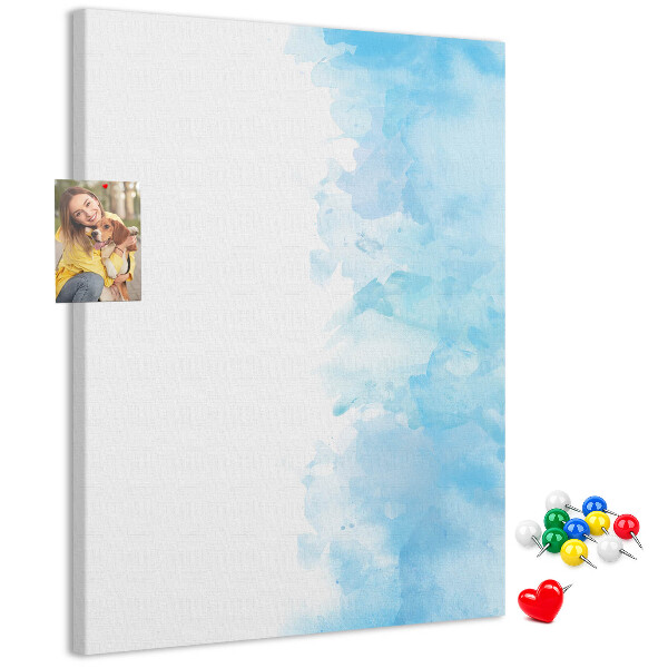 Kurk bedrukken fijne blauwe aquarelverf op canvas