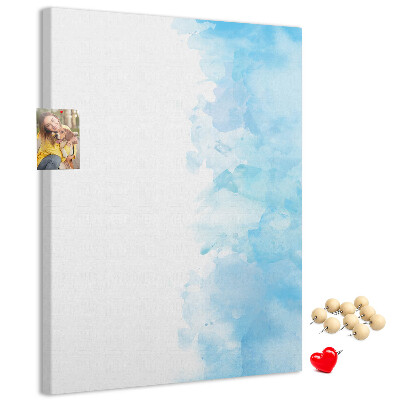 Kurk bedrukken fijne blauwe aquarelverf op canvas