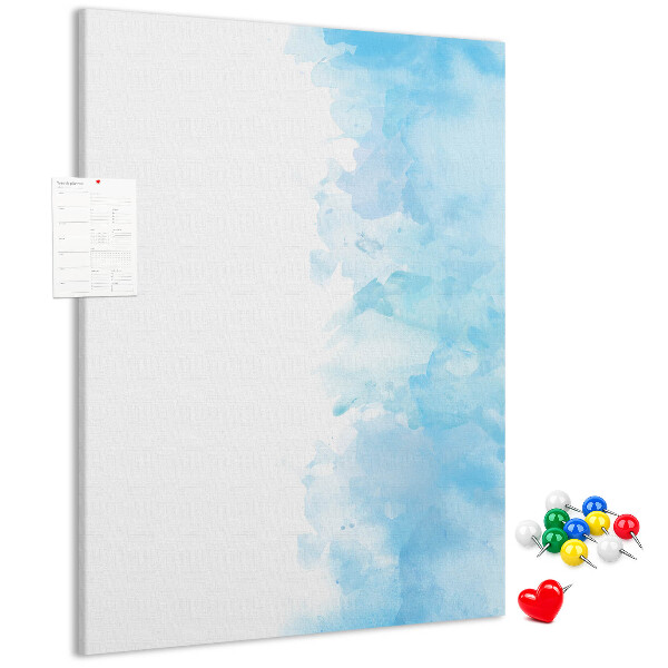 Kurk bedrukken fijne blauwe aquarelverf op canvas
