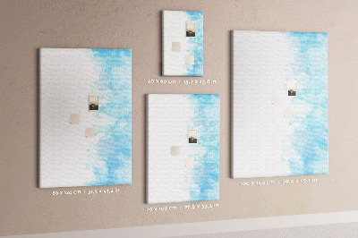 Kurk bedrukken fijne blauwe aquarelverf op canvas